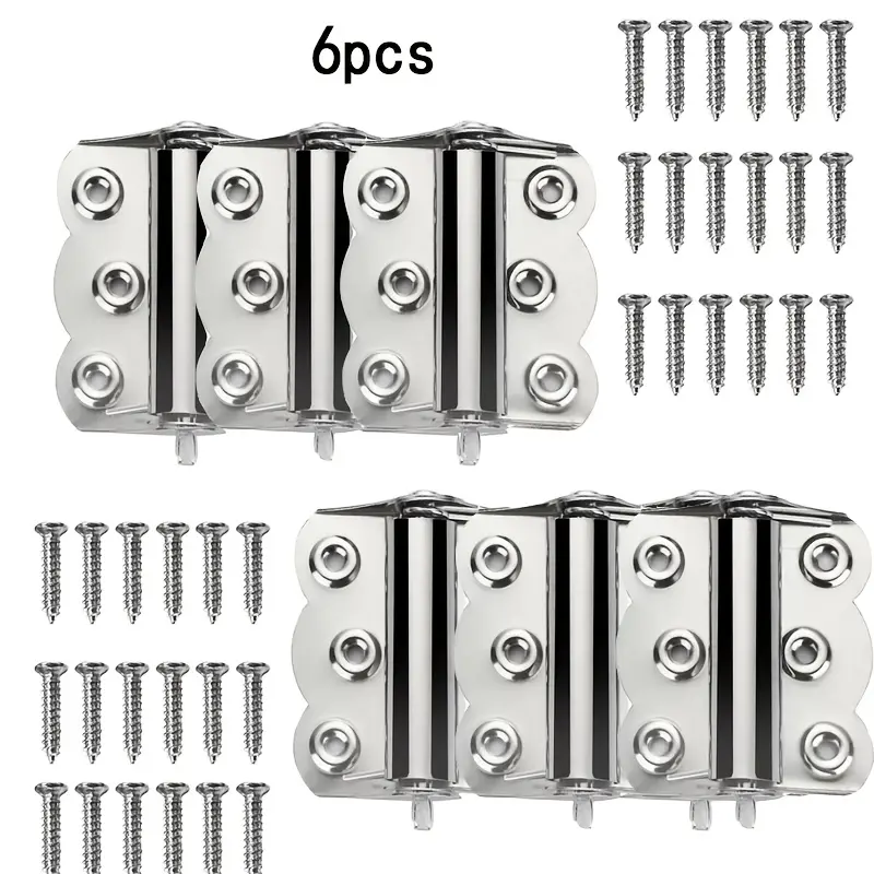 GJANSH 4 Pcs Spring Loaded Hinges Stainless Steel Self Closing Screen Door Hinges 2.4 x 3 Inch for Home Interior, Exterior Doors and Commercial Use