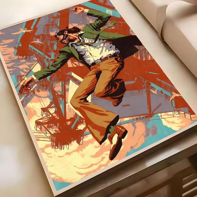 Ad Astra D-Disco Elysium Poster HD Waterproof Self-Adhesive Art Vibrant Wall Print for Living Room Bedroom Bar Parlor Home Decor Gift Fade-Resistant Easy-Apply Durable Dly Artwork