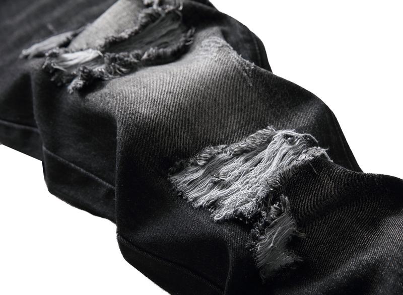 MXCVYCC Men's Black Ripped Jeans Slim fit Jeans For Men Distressed Straight Leg Men Jeans Regular fit Fashion jeans Designer Denim Pants Fathersdaygift thanksgiving outfits birthday outfits jeans for men