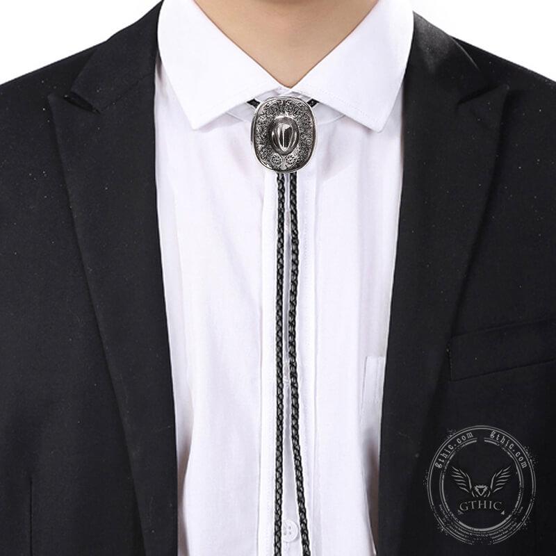GTHIC Classic Western Cowboy Hat Alloy Bolo Tie for Men Women Simple Versatile Jewelry Accessory Daily Wear