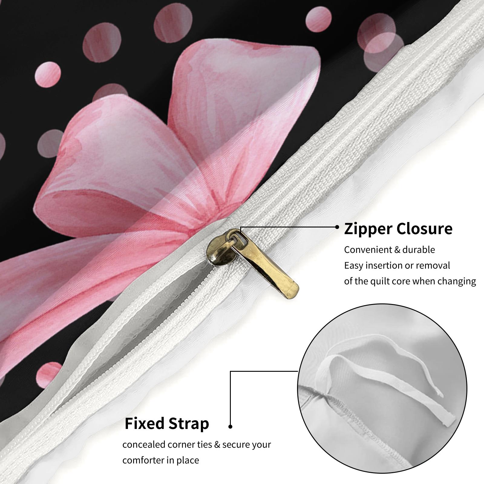 Dreamy Bow Pattern Bedding Set, Soft Durable Sheet Set Includes Pillowcases, Perfect Gift for Teens & Adults, Modern Bedroom Decor, Bed Sheet Sets