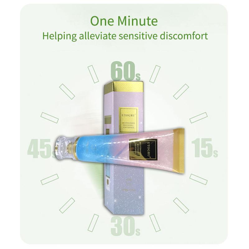 UTOGRU Triple Whitening Niacinamide Toothpaste for Oral Health & Sensitive Skin Blue Bad Breath Killer Brighten Teeth Say Goodbye to Oral Problems UTOGRU Triple Whitening Niacinamide Toothpaste for Oral Health & Sensitive Skin Blue Bad Breath Killer Brighten Teeth Say Goodbye to Oral Problems