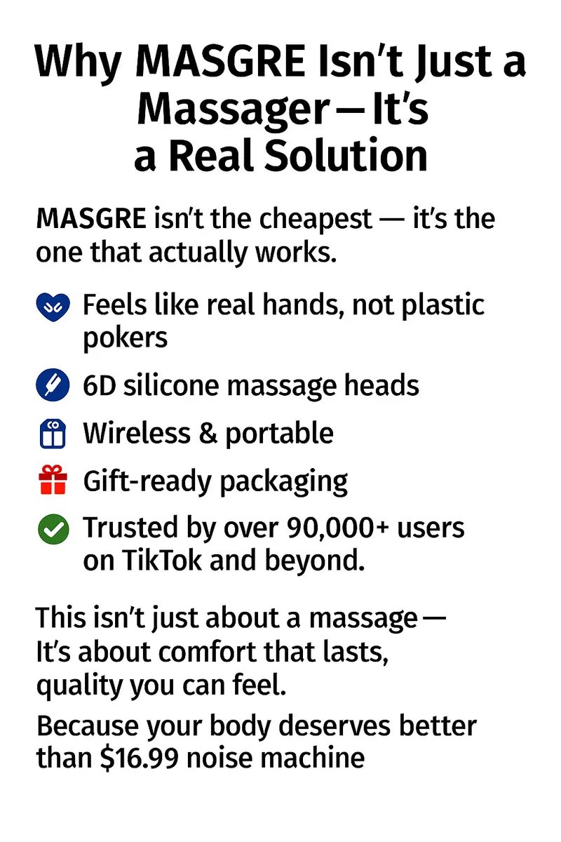 Product Introduction of MASGRE Cordless Neck and Shoulder Massager with Heat – 6D Deep Kneading Electric Massage Pillow for Neck, Back, Legs, and Full Body Relaxation – Perfect for Home, Office and Car. Gifts for Black Friday and Christmas 13