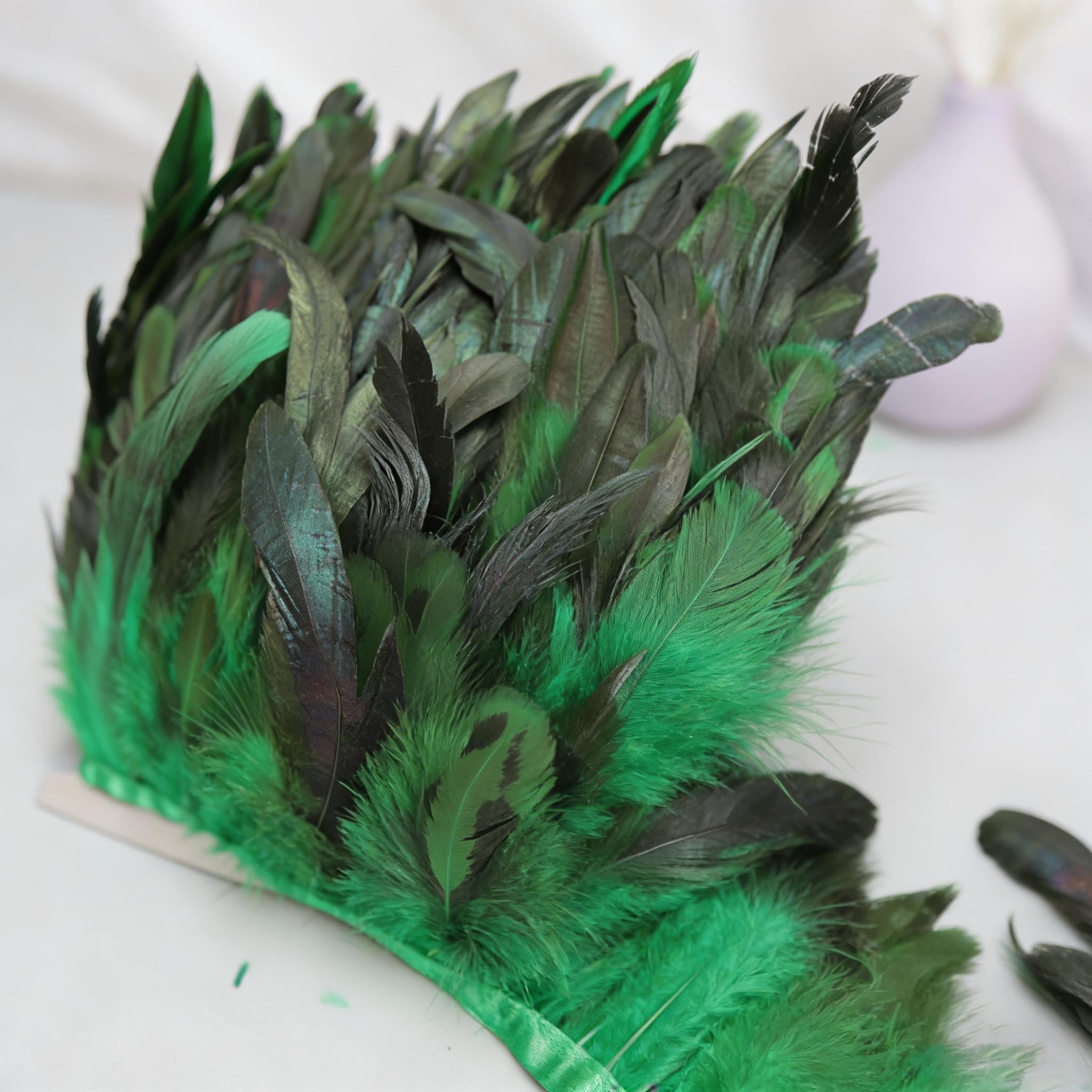 1.05m Colorful Artificial Rooster Tail Feathers for Wedding Stage Decoration DIY Handmade Skirt Edge Clothing Accessories