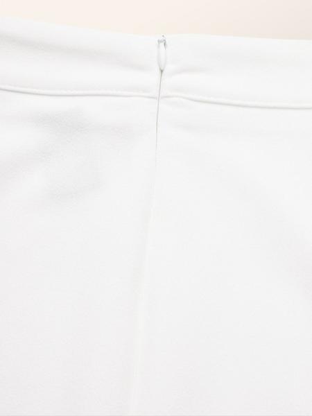 Women's Solid Color Skirt, Fashion Casual Zipper Back Midi Skirt for Daily Outdoor Wear, Ladies Bottoms for Summer