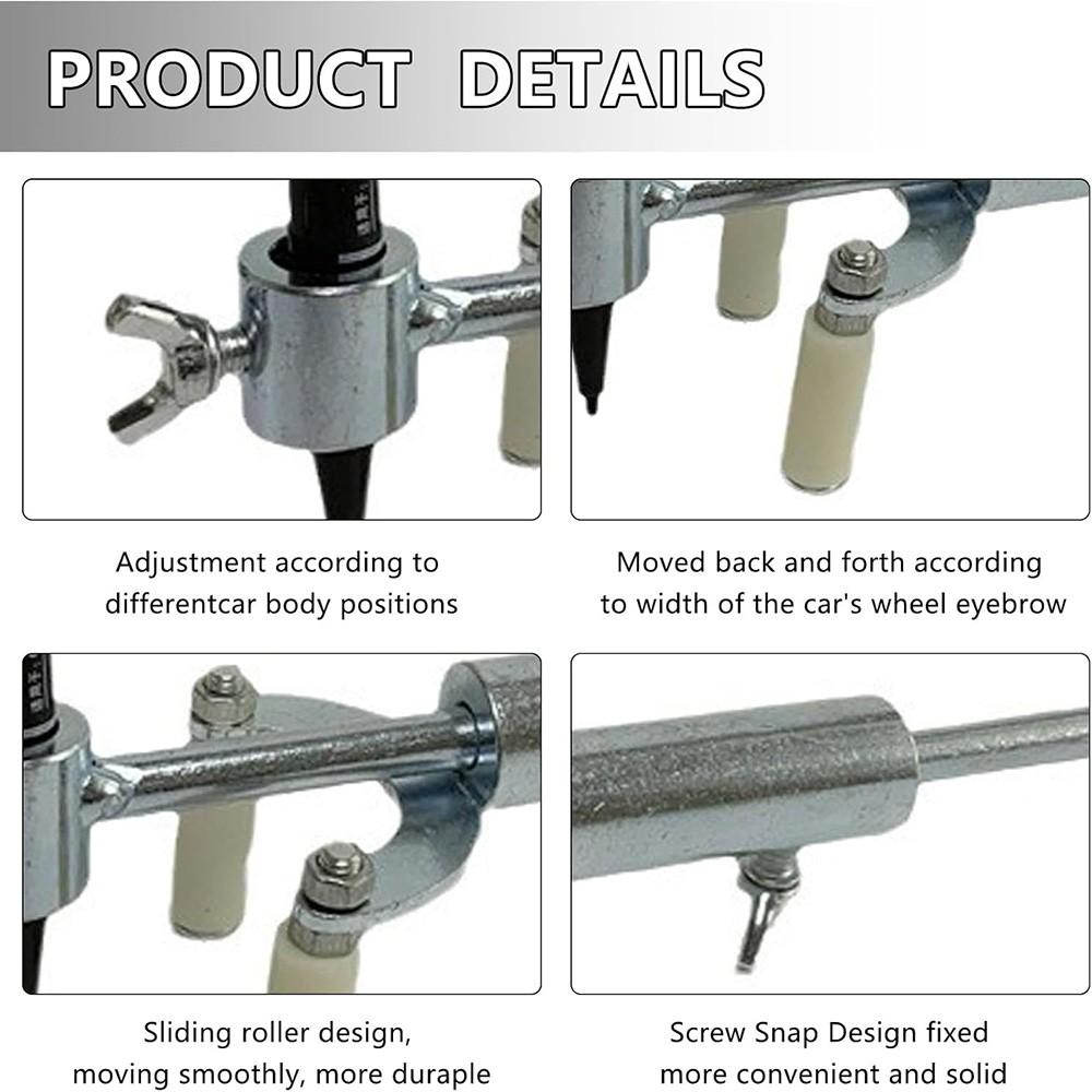Adjustable Wheel Arch Marking Tool, Professional Body Repair Parallel Line Marker, Portable Wheel Arch Chalk Tool, Car Panel Dent Repair Line Tool, Automotive Wheel Eyebrow Parallel Scriber, Car Repair Tools