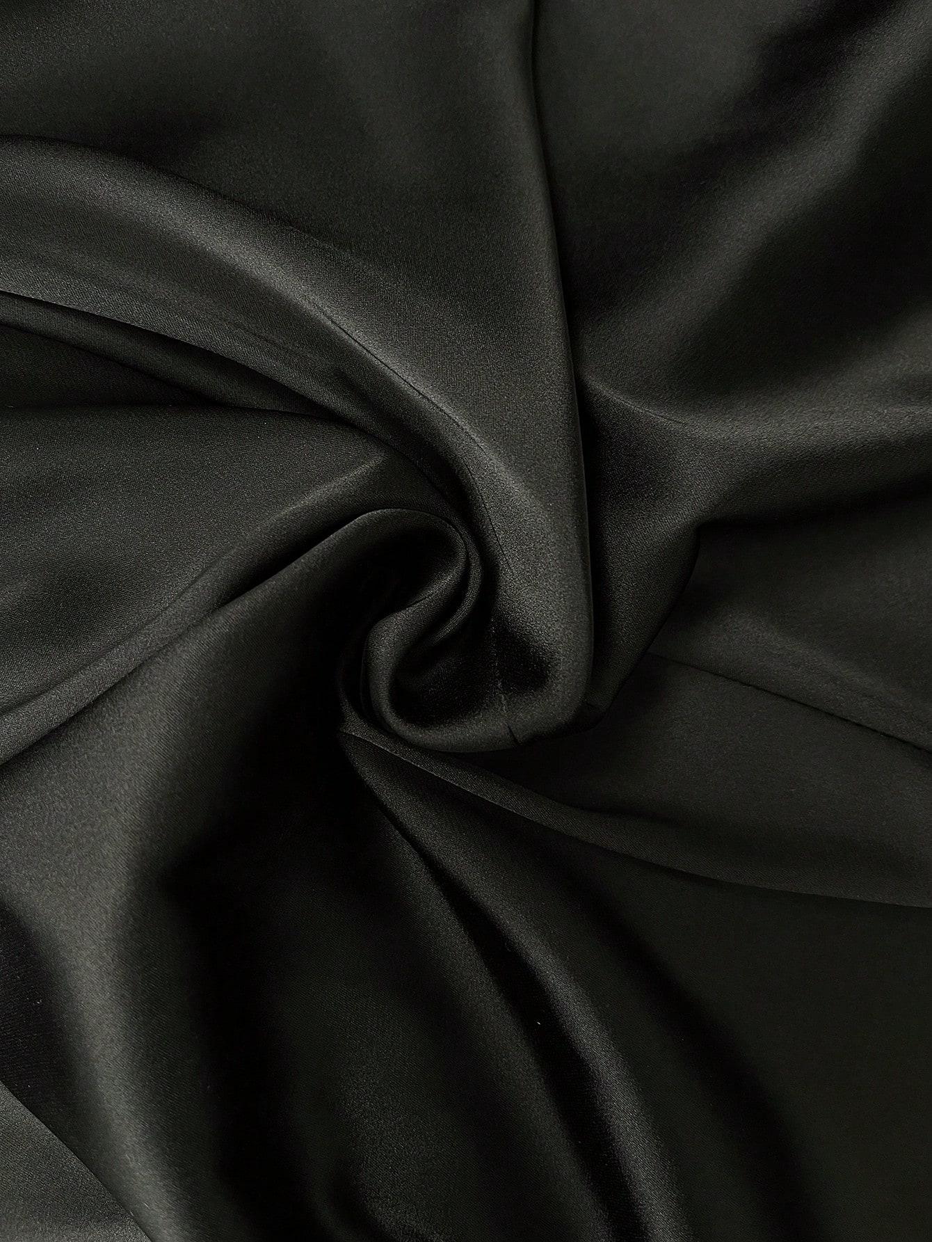 Elegant High Waist Satin Midi Formal Fashion Skirt, Spring & Fall Fashion, Slimming Solid Color Design, Women's Stylish Clothing