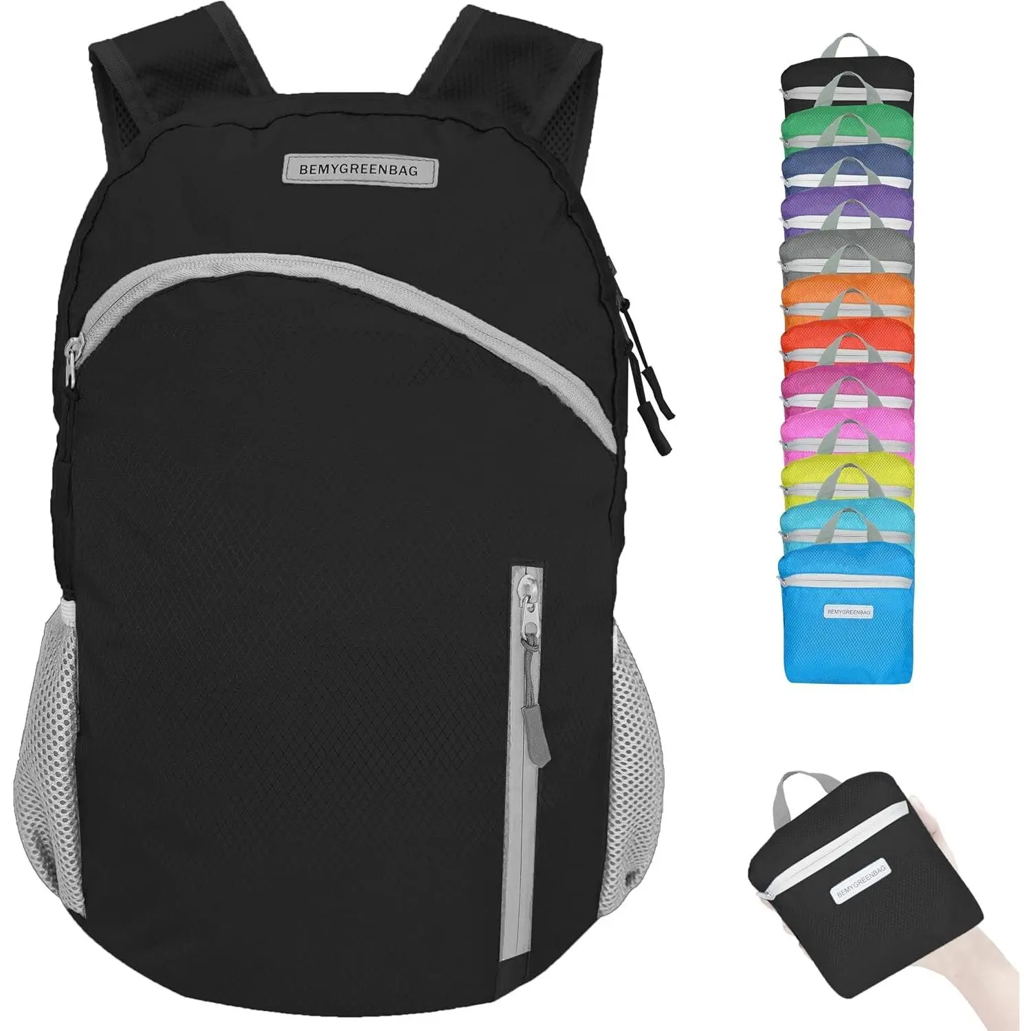 35L Foldable Waterproof Packable Backpack with Wet Clothes Compartment for Outdoor Sports Travel