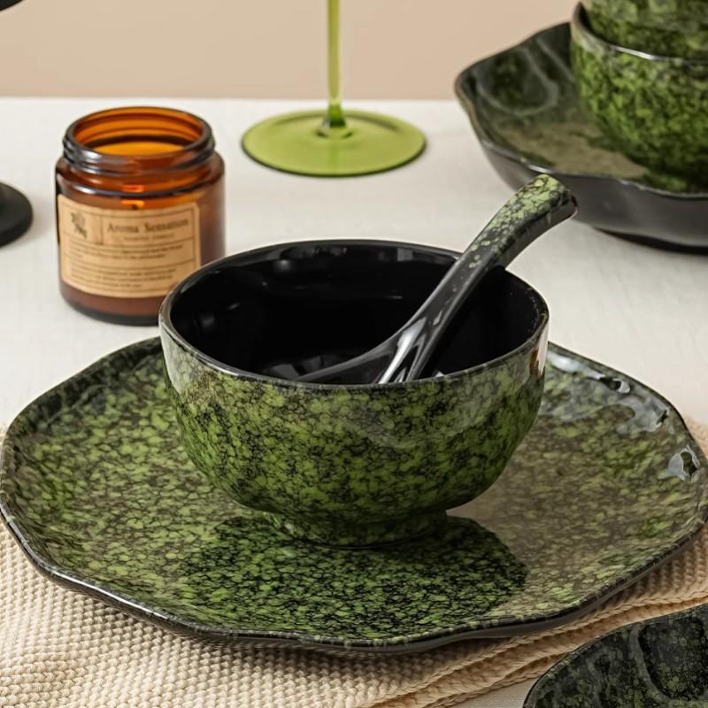 2 Piece Set Ceramic Rice Bowl, Creative Soup Bowl, Microwave Safe, Dishwasher Safe, Ideal for Soups, Noodles, Salad Bowls