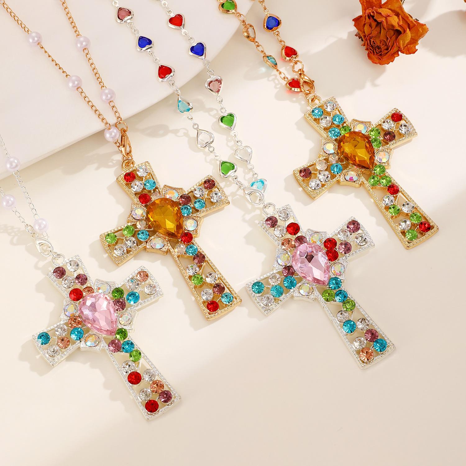 Punk Cross Multi-Layer Stackable Necklace| Alloy Pendant for Men & Women