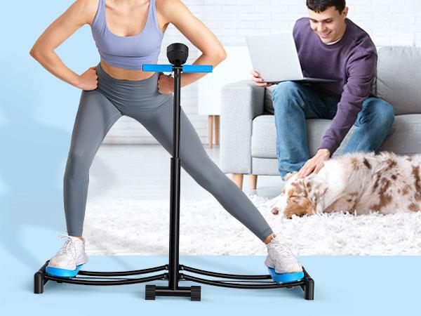 MERACH Ski Trainer 2 in 1 Ski Exercise Machine Strength Training Leg Machine Low Impact Plyometric Training Home Gym Machine Indoor Workouts Equipment