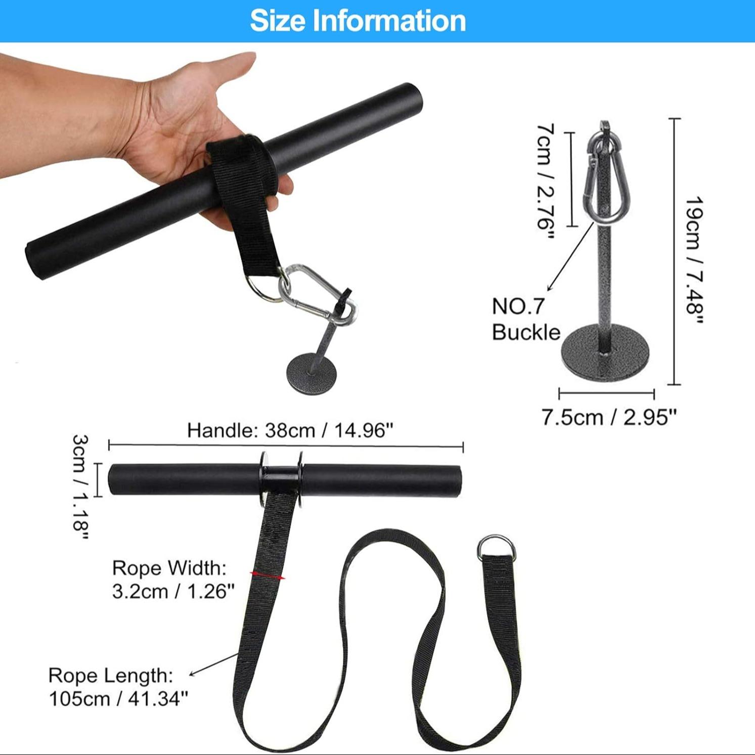 Forearm Wrist Roller Blaster Exercise Trainer Weight-Bearing Wider Nylon Straps Arm Strength Training Fitness Equipment Workout Machine Anti-Slip Home Gym Workout