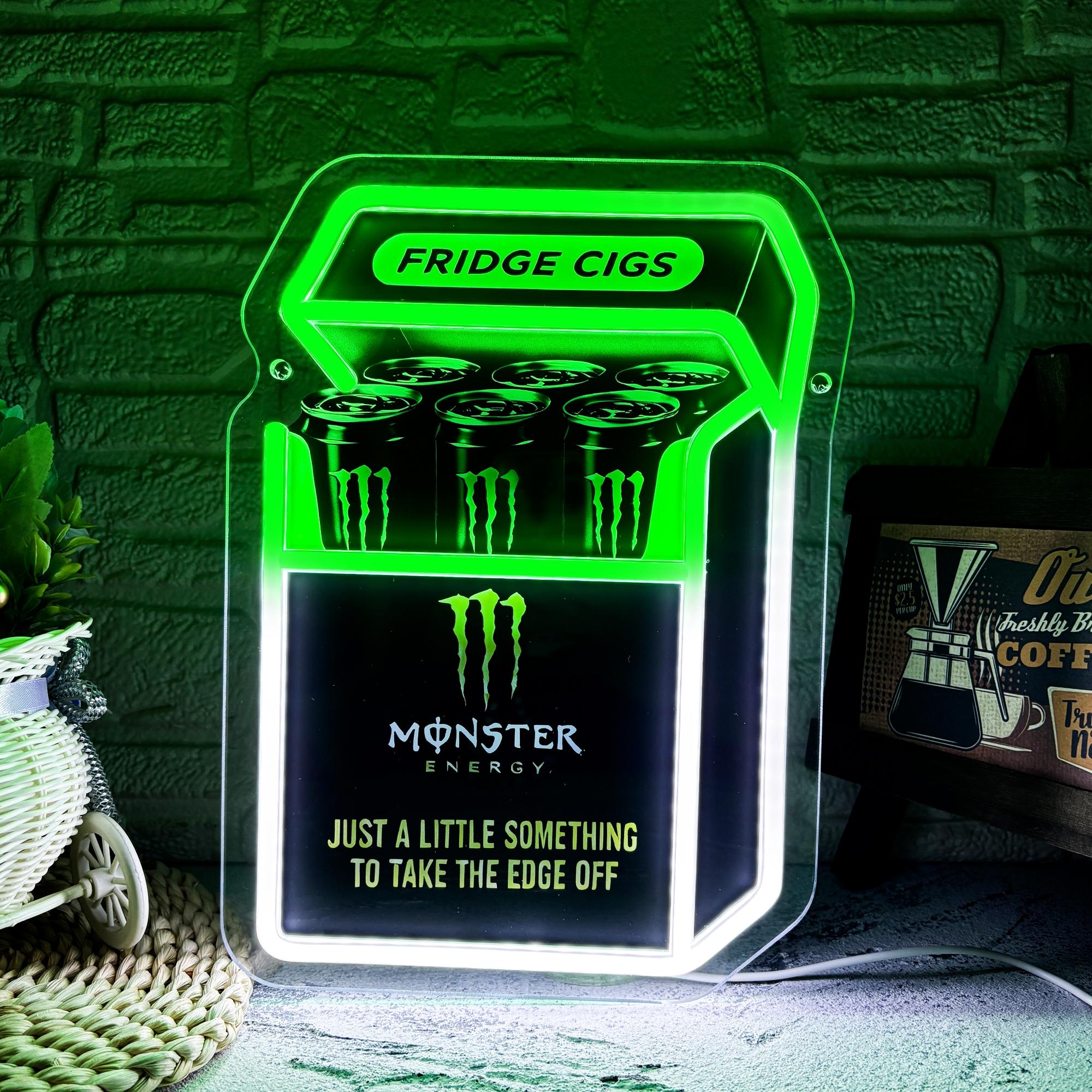 Frice cigs neon light, printed boxed drink pattern sign wall hanging neon light, bright home space, party, bar decoration neon light, Home Decor Lighting, Decorative Light