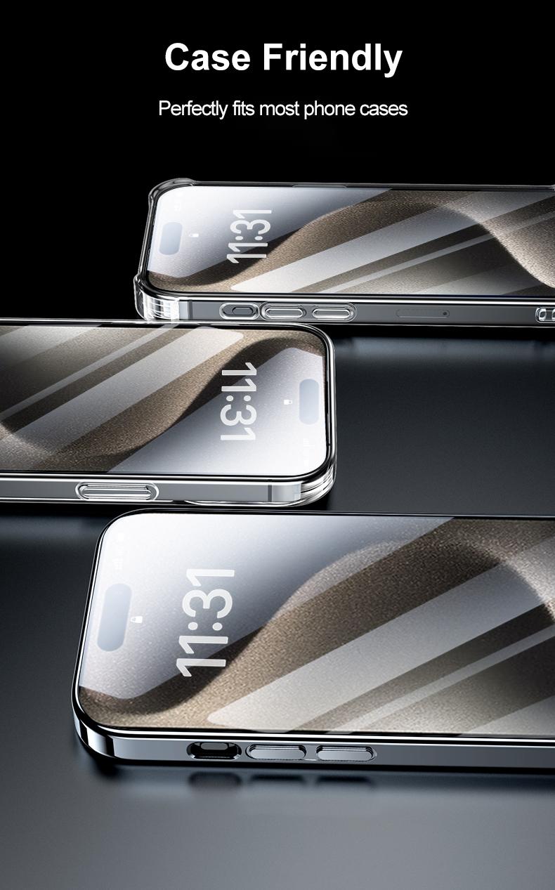 FUNCAT Global [3PCS] Screen Protector Cabin; For iphone 16/15/14/13/12 Dust Free, Bubble Free, Precise Fit, [3pcs +A Reusable Cabin) (High Definition/Privacy)