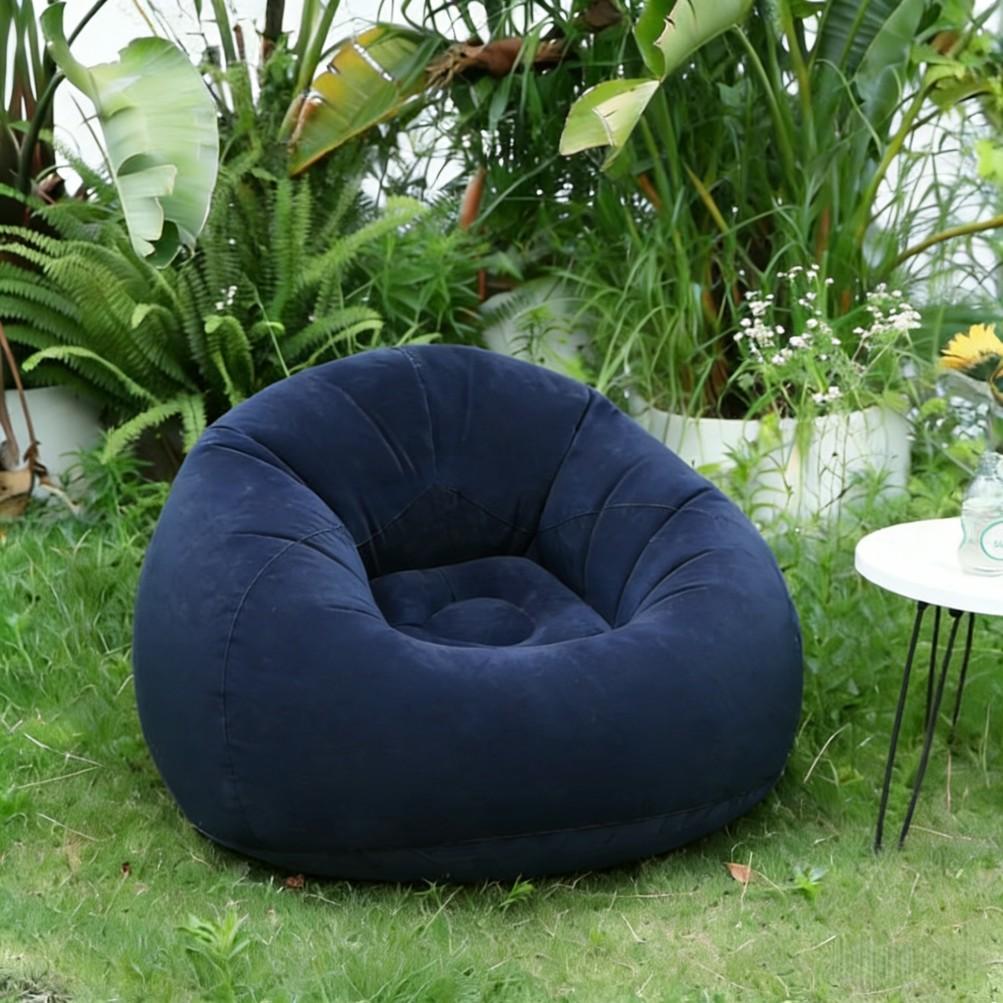 Plush Single Person Inflatable Sofa, Foldable Lazy Sofa, Bean Bag Shape, Ball Shape, Comfortable and Portable, Ideal for Home Use