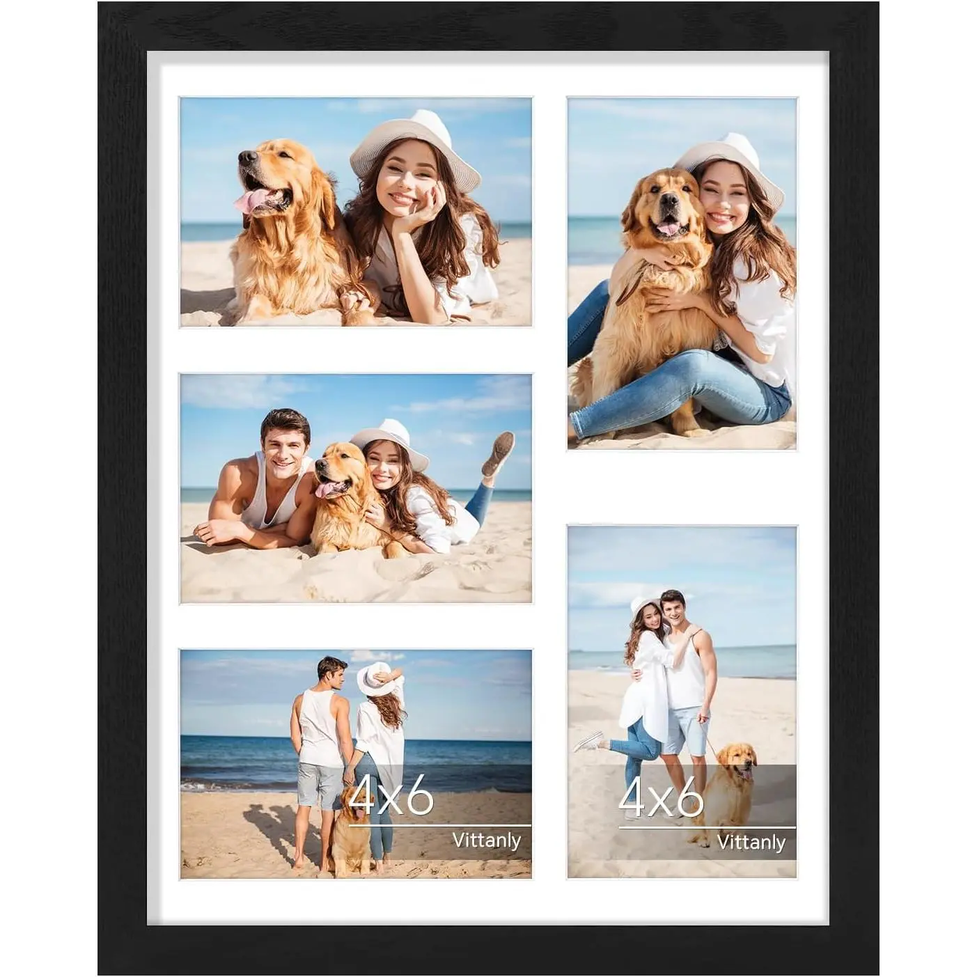 11x14 Collage Picture Frame for Wall Mounting, Black