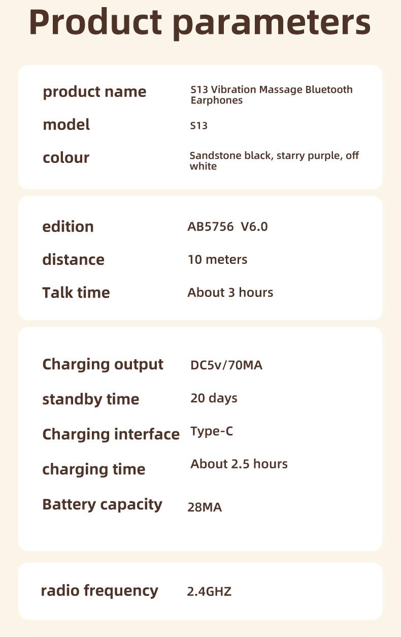 [Spring Deals] Tukio S13 Massage Beauty Bluetooth Earbuds Dual Function for Sleep Aid & Relaxation Stable Bluetooth 5.3 Long Battery Life Perfect Gift