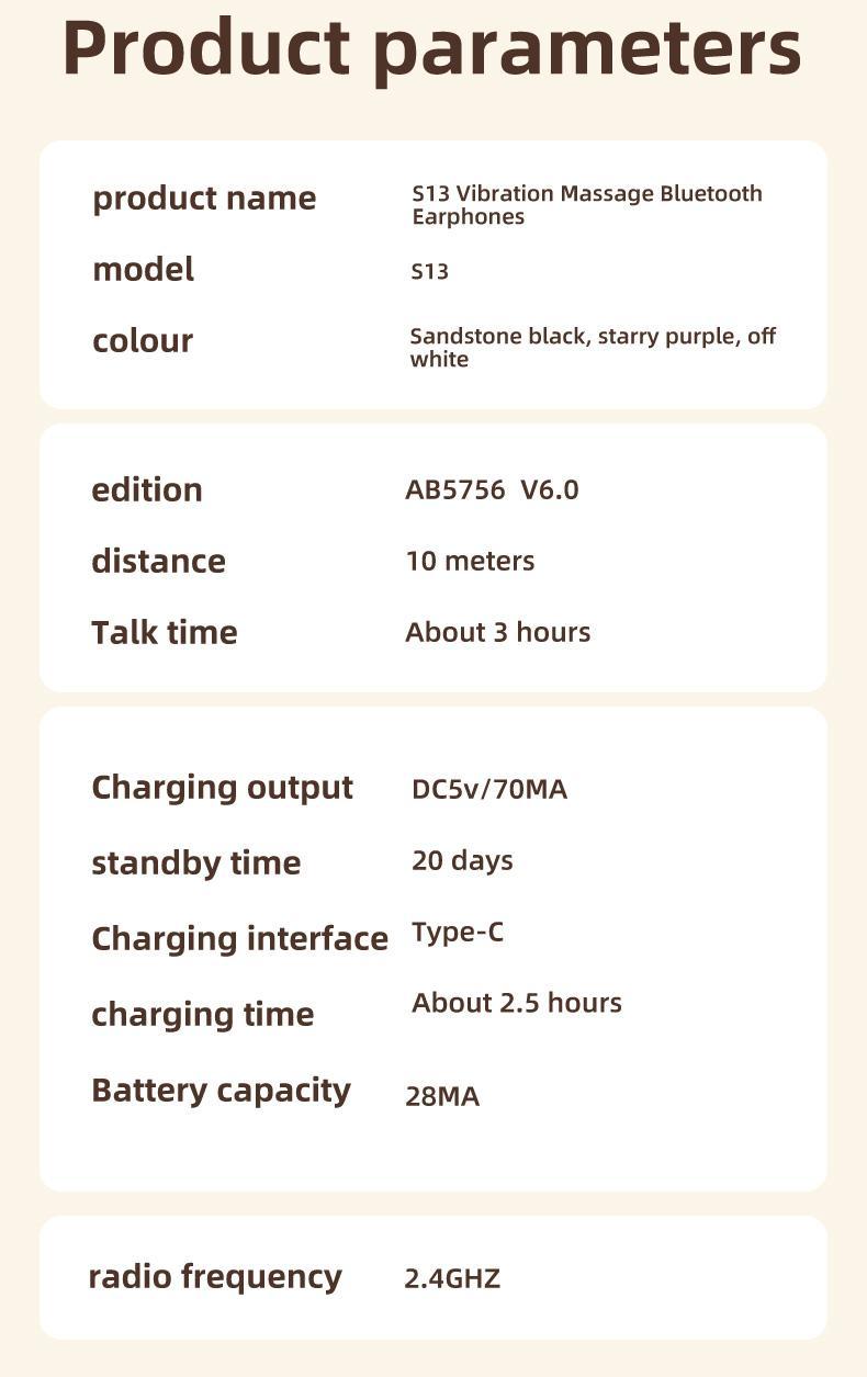 [New Year Deals] Tukio Massage Beauty Bluetooth Earbuds, featuring dual functions for sleep aid and relaxation. With stable Bluetooth 5.3 connectivity and long-lasting battery life, these earbuds make the perfect gift for your partner