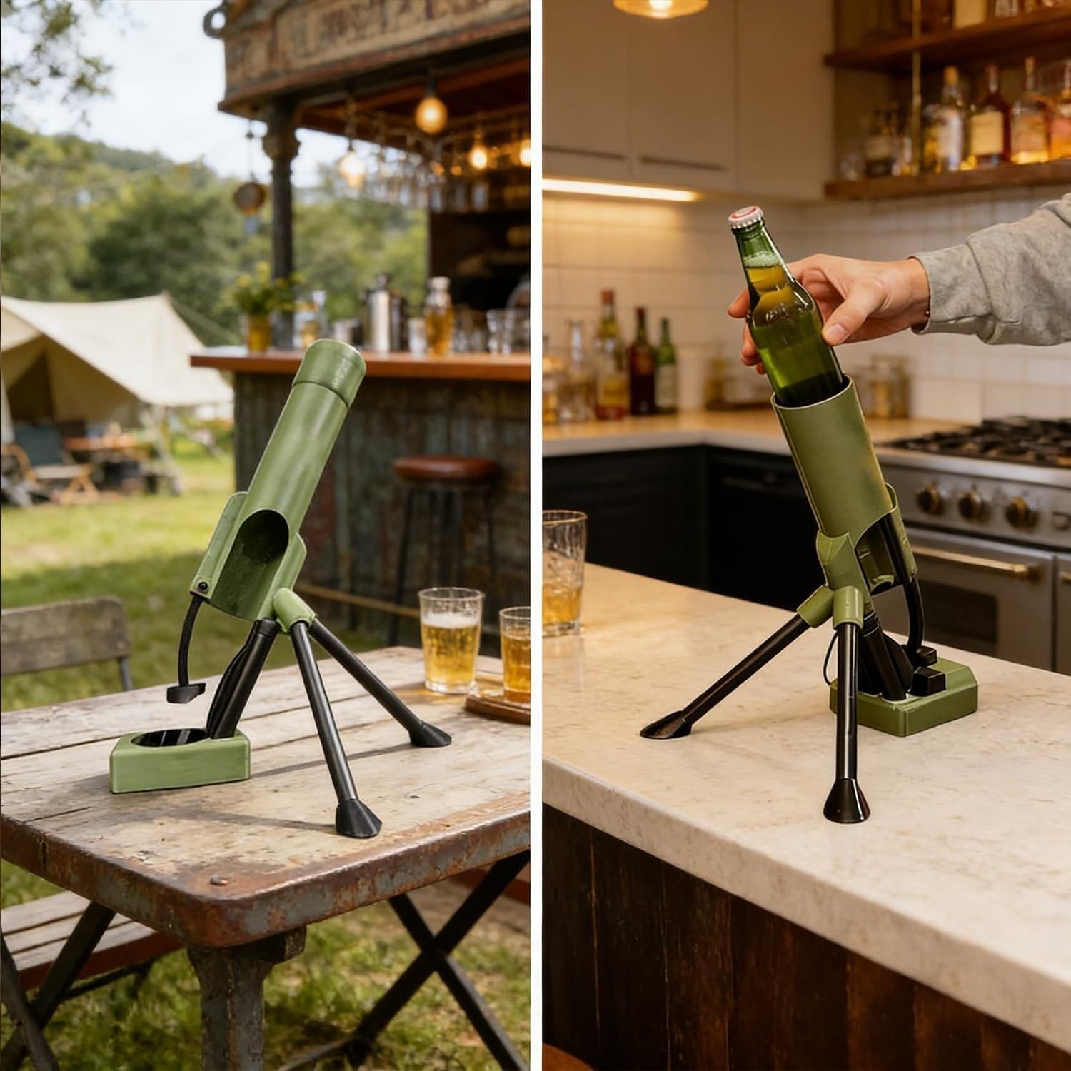 3D Printed Mortar Beer Bottle Opener, 330ML Mortar Bottle Opener, Fun Pop-Up Bottle Opener, Ideal for Home, Bar, Parties, Sports Events