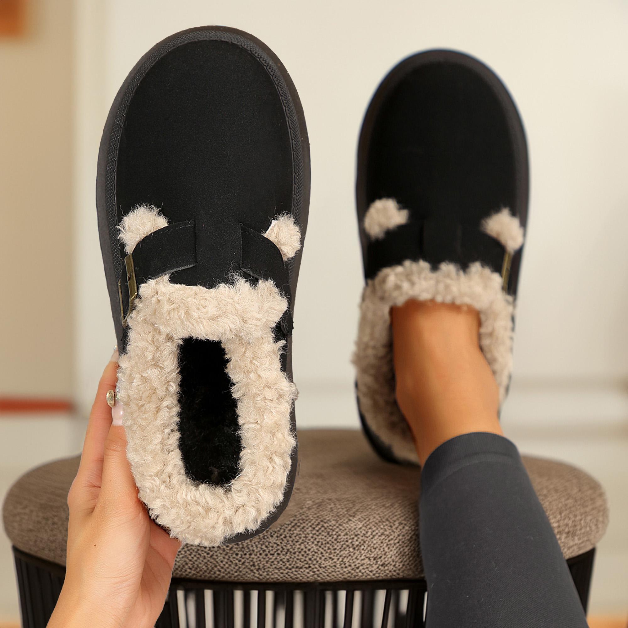 Women's Slippers Platform Thermal Lined Warmth Snow Boots Adjustable Buckle Thick Bottom Soft Slippers for Indoor Outdoor Springfresh Women's Slippers Platform Thermal Lined Warmth Snow Boots Adjustable Buckle Thick Bottom Soft Slippers for Indoor Outdoor Springfresh