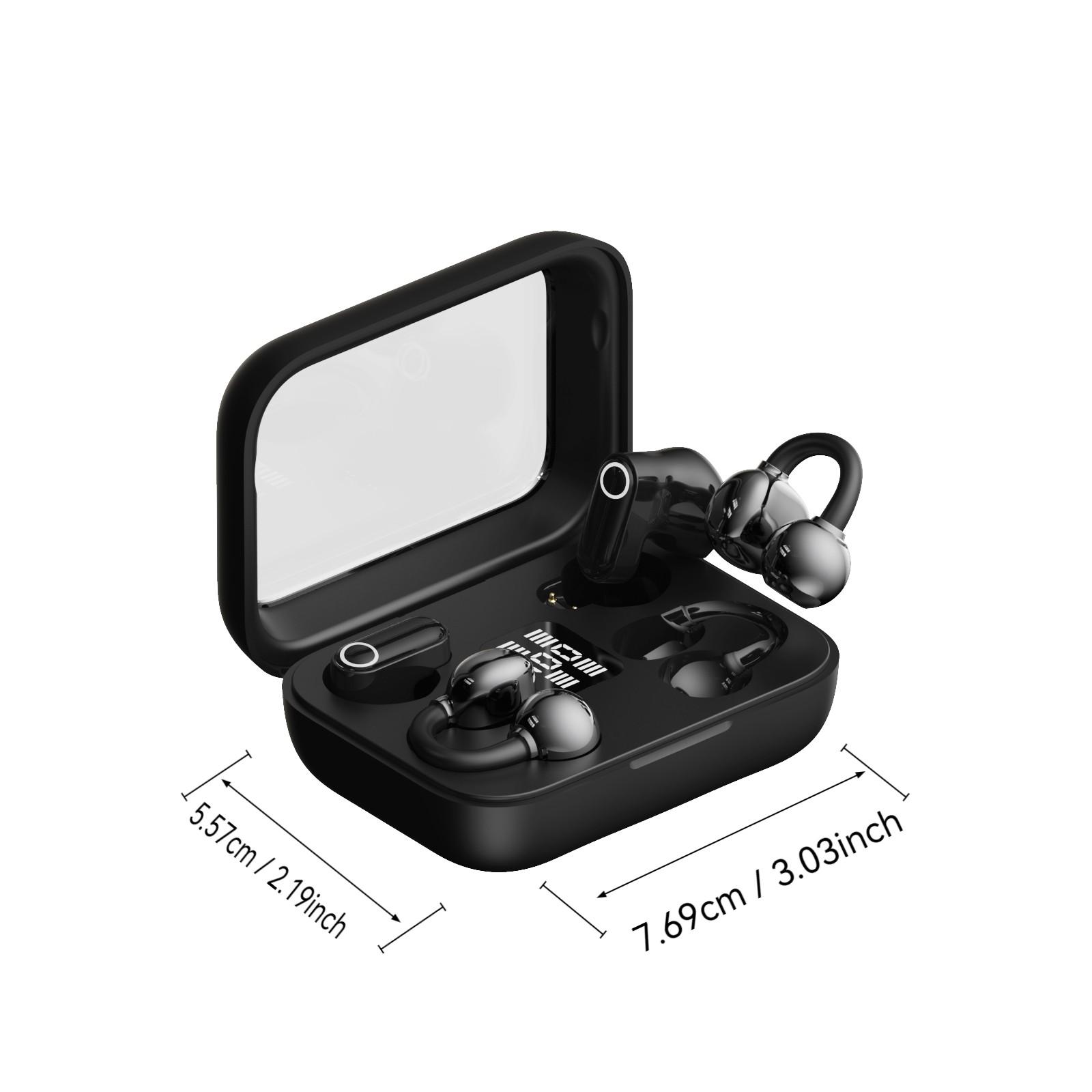 Hetoie 2026 Open-Back Bluetooth-compatible Earbuds, Wireless Headphones with Clear Mic, Type-C Fast Charging, Comfortable All-Day Wear