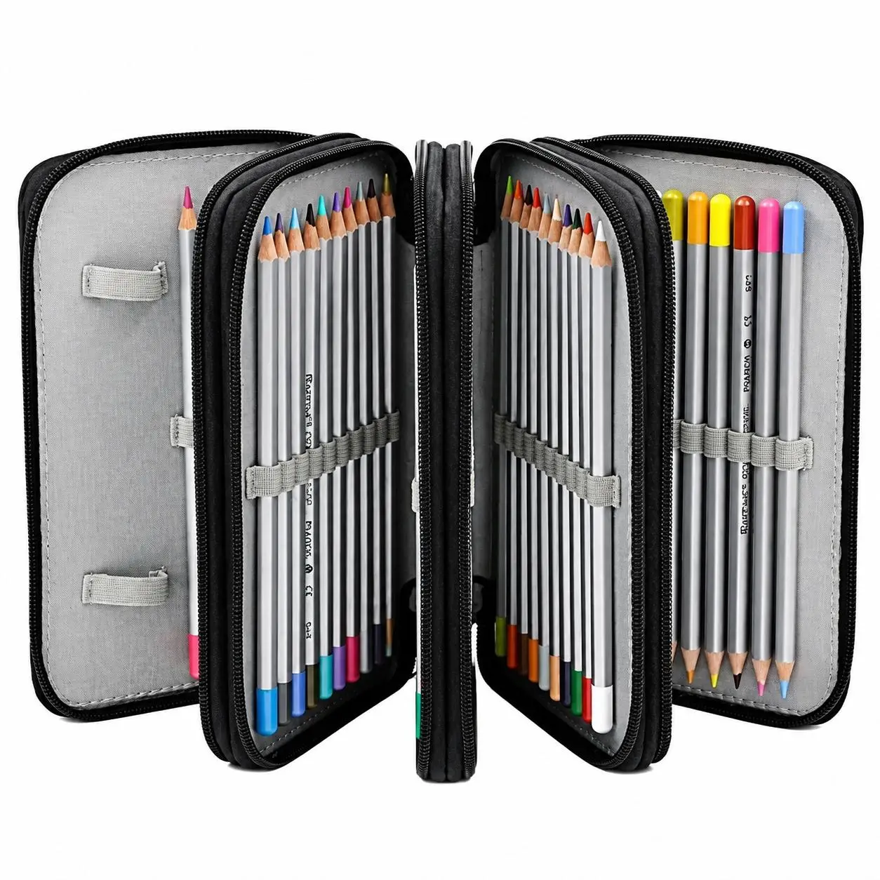 Premium Durable Zippered Pencil Case for Students and Artists – Spacious Organized Storage for 32/48/72 Colored Pencils, Sketching Supplies, and Art Materials – Lightweight Portable Stationery Bag with Secure Closure