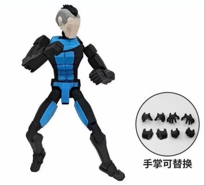3D Printed Invincible Boy Titan13 T13 Dummy13 Multi-Jointed Movable Action Figure - Articulating Figurine, Collectible Figurine, Desktop Ornament Toy