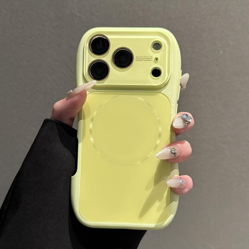 Magnetic Aurora Small Waist Big Vision Window Instant Change 17 Series Lens Protection Shockproof Phone Case, Suitable for iPhone 17 16 15 14 13 12 11 Pro Max Compatible with MagSafe Wireless Charging Matte AI Button Perfect Touch Versatile Phone Case