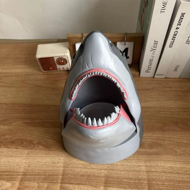 JAWS 50th Anniversary Limited Edition Shark-Shaped Popcorn Bucket, Reusable Creative Snack Bucket, Suitable as Storage Bucket