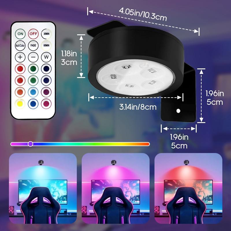Battery-Powered Wireless Magnetic RGB Picture Light, Picture Frame Light, Adjustable Brightness with Timer, Ideal for Art Displays and Decoration