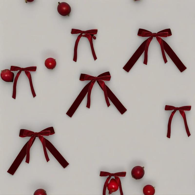 20 Pieces Christmas Tree Decoration Burgundy Velvet Bows - Holiday Holiday Garland Ties, Soft Fabric Ribbons, Suitable for Elegant Tree Decorations, Perfect for Christmas, Thanksgiving and New Year Celebrations