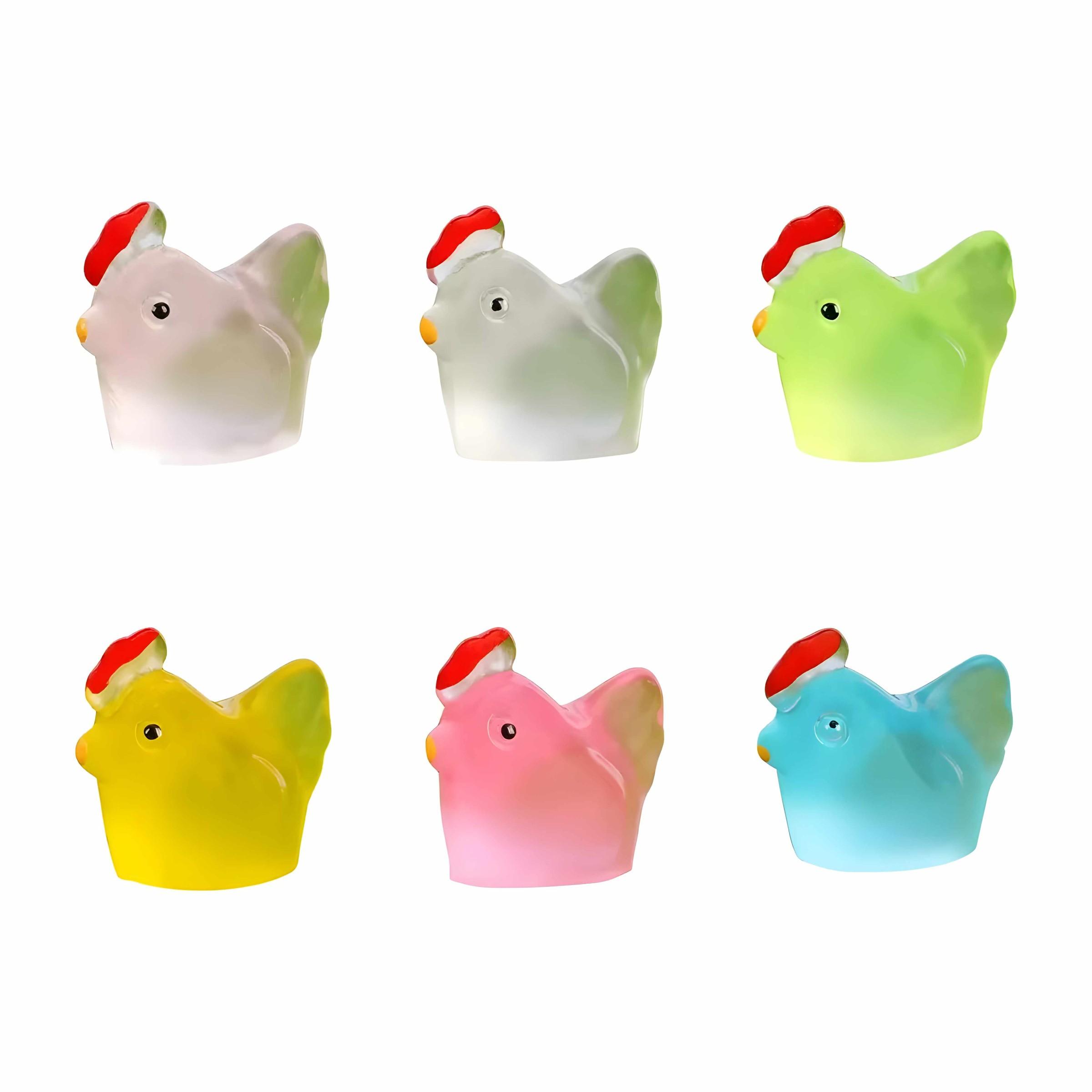 Micro Landscape DIY Craft Kit, Adorable Animal Mini Chicken Night Light Ornament, Garden Moss Scene Decoration Accessory