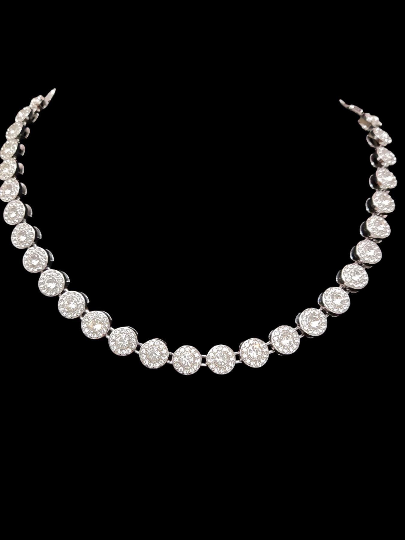 Men Women Hip Hop Heart and Round Chain Necklace, Heart Style Choker, Full Rhinestone Chain Jewelry, Fashion Elegant Accessory for Daily Wear or Party  Valentines Gift 2 Styles For Choose, High End Necklace