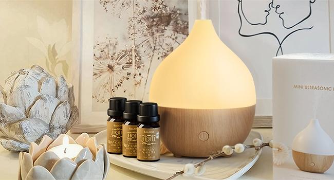 Essential Oil Diffuser, 100ml Small Aromatherapy Diffuser with Auto Shut-Off Function, Ultrasonic Diffusers for Essential Oils, Cool Mist Humidifier with Warm White Lights, for Office Home Essential Oil Diffuser, 100ml Small Aromatherapy Diffuser with Auto Shut-Off Function, Ultrasonic Diffusers for Essential Oils, Cool Mist Humidifier with Warm White Lights, for Office Home