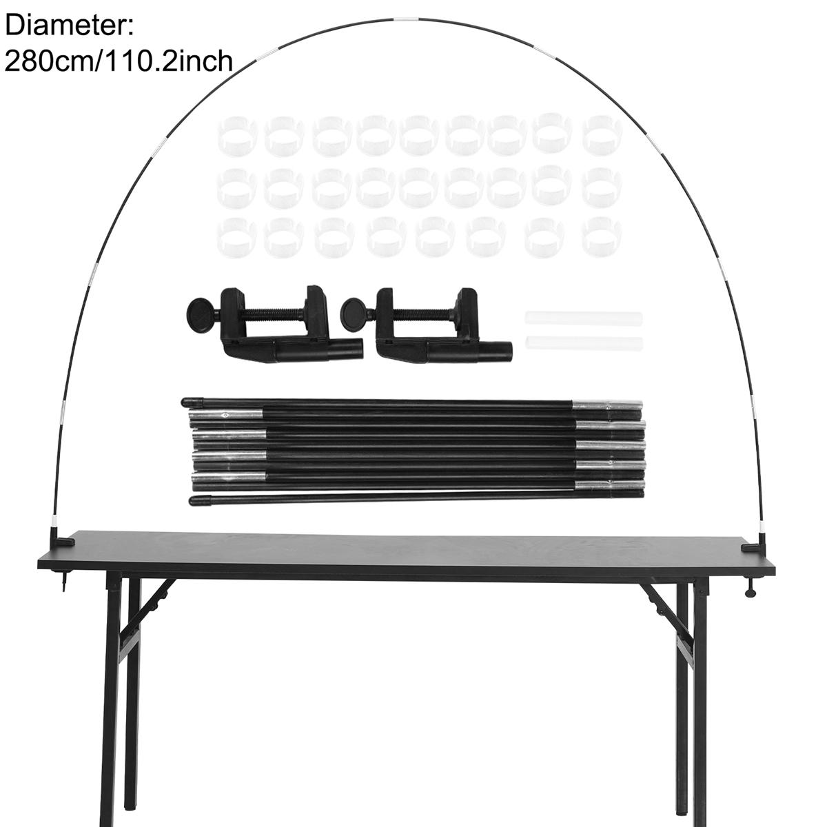 12ft Adjustable Balloon Arch Stand Kit Re-usable Table Balloon Arch Kit with Base High Strength Glass Fiber Pole for DIY Party Wedding Birthday Baby Shower Kids Decorations
