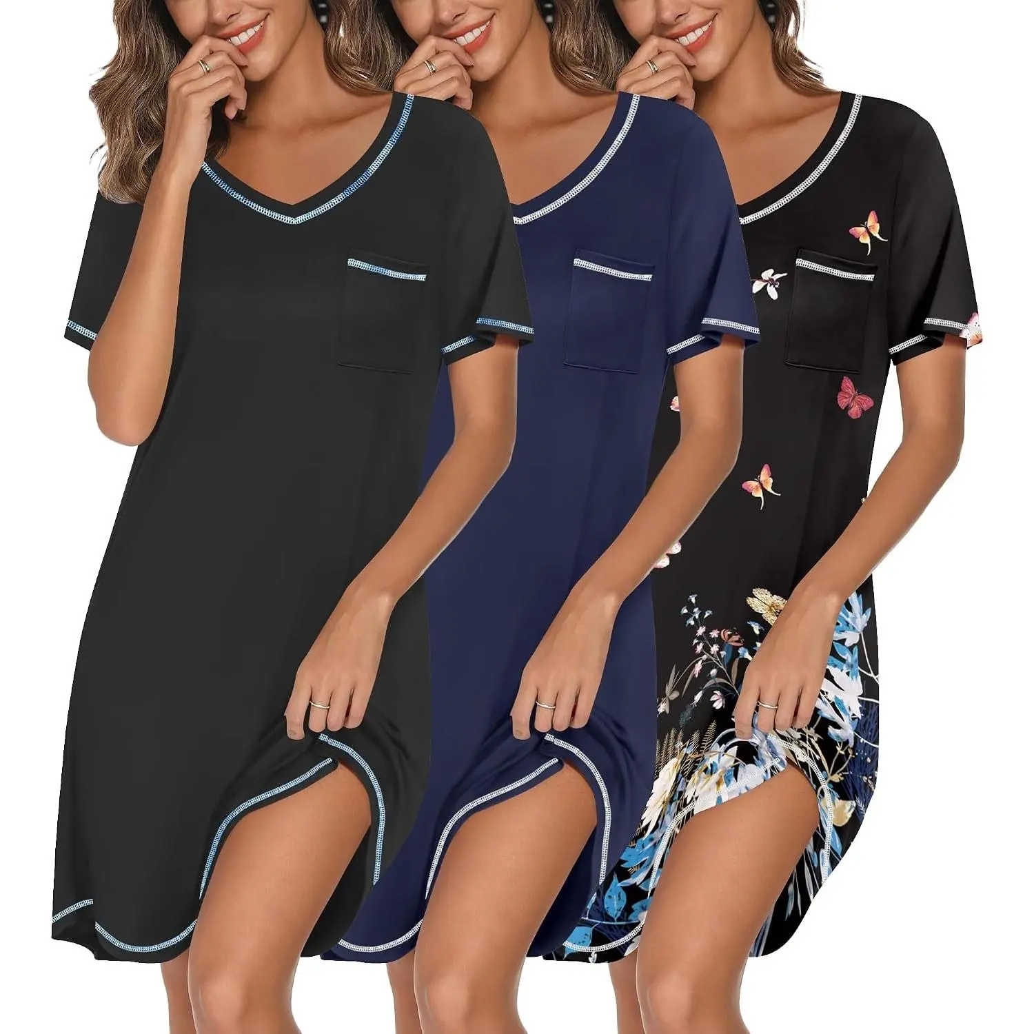Black/Navy Blue/Butterfly