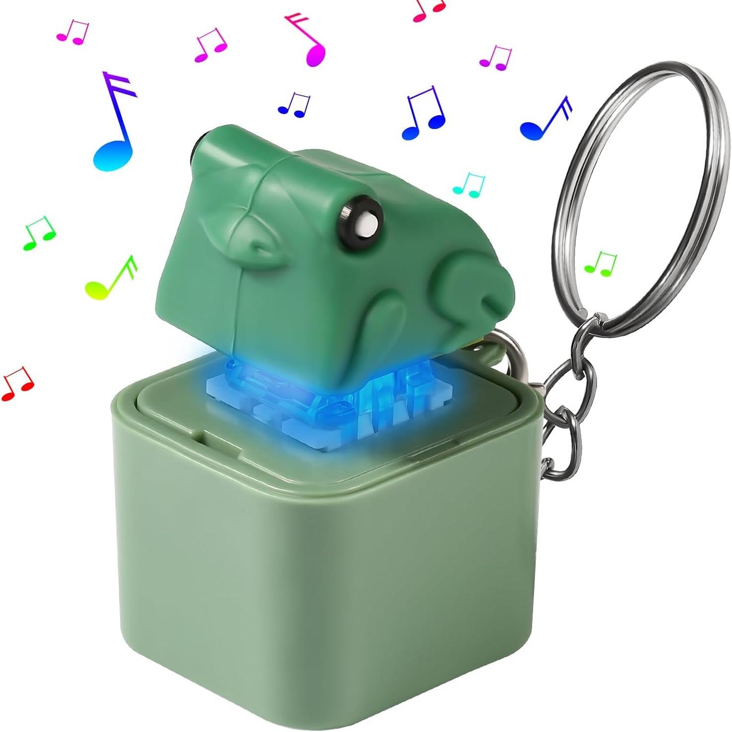 1pc Kitty Keychain, Button with Sound, Rechargeable Keyboard Clicker, Fidget Toys, Stress Relief, Noise Maker, Animal Keycaps, Funny Gifts