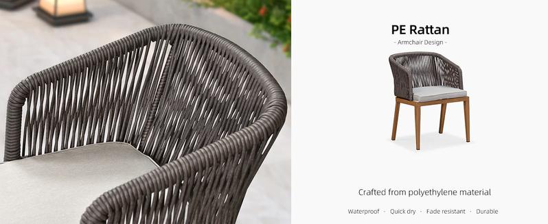 PURPLE LEAF 7/9/11 Pieces Patio Dining Set Cushions Wicker Outdoor Dining Table and Chairs