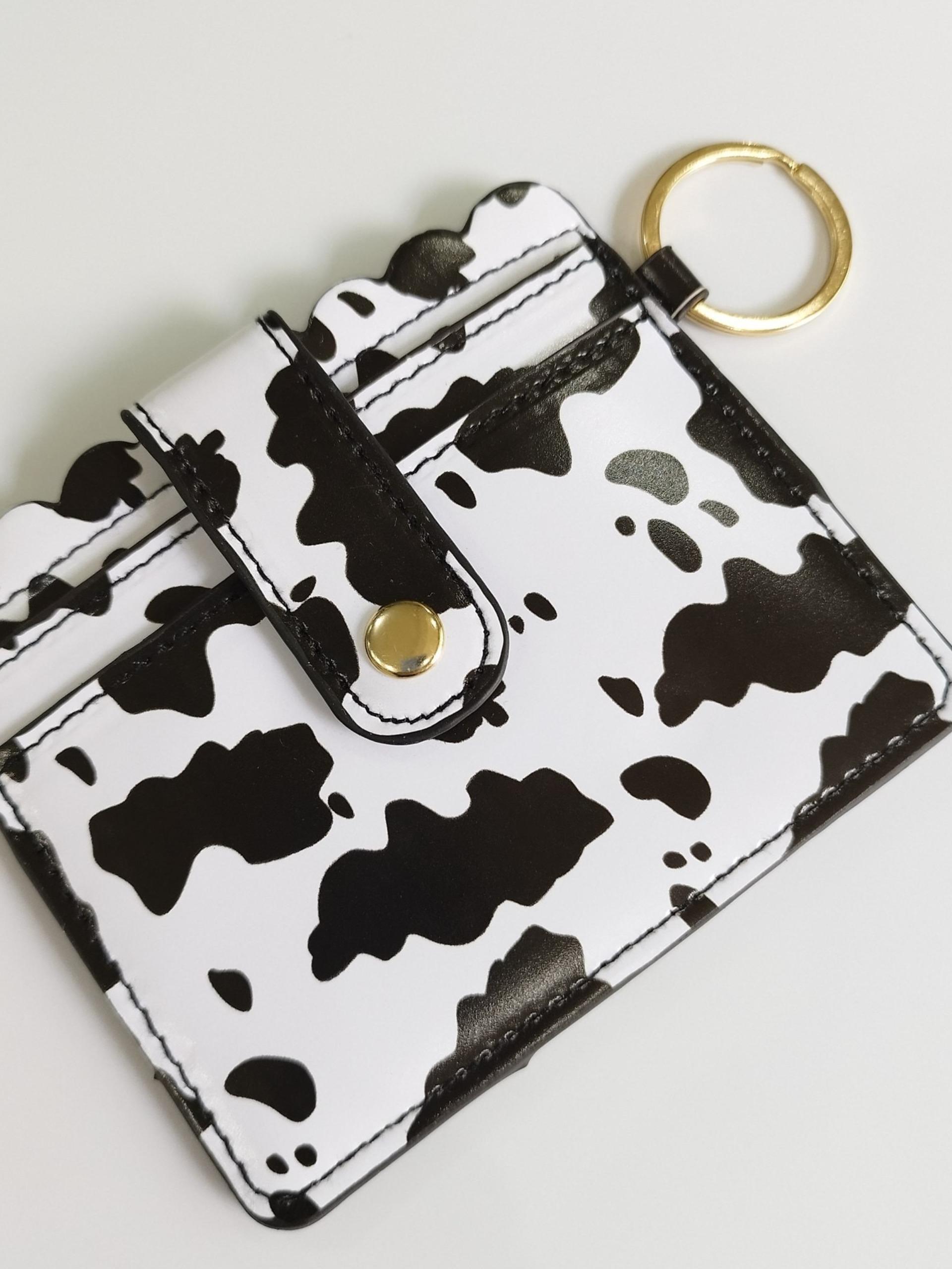 New PU Leather Keychain Wallet, Multi-Card Holder, Bank Card Clip, Student Bus ID Card Case, Coin Credit Card Key Chain