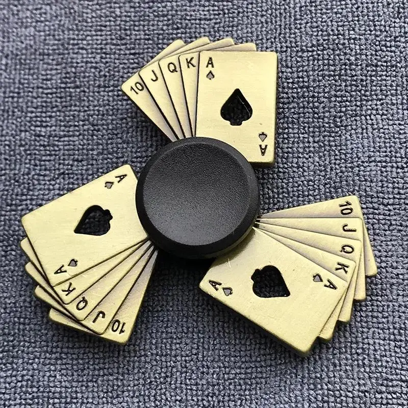 Bronze Color Metal Fidget Spinner Mute Bearing Alloy Hand Spinner Stress Relief Decompression Toys for Kids Adult Gifts EDC Toy
