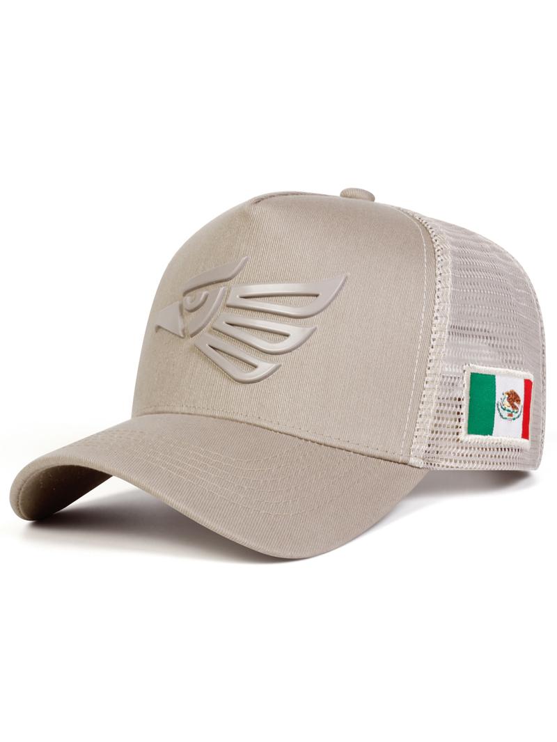 Mexico Eagle Design Baseball Cap Snapback Trucker Hat, Casual Outdoor Sports Hat for Men & Women, Adjustable Sun Protection Cap for Daily Wear