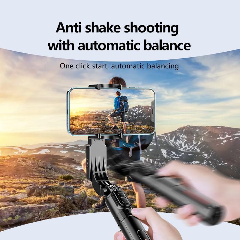 C09 Single Axis Gimbal Stabilizer, Selfie Stick, Foldable Wireless Tripod, Bluetooth-compatible Shutter, Rotatable, Magnetic Light, Vlog, Live Stream, Video Recording