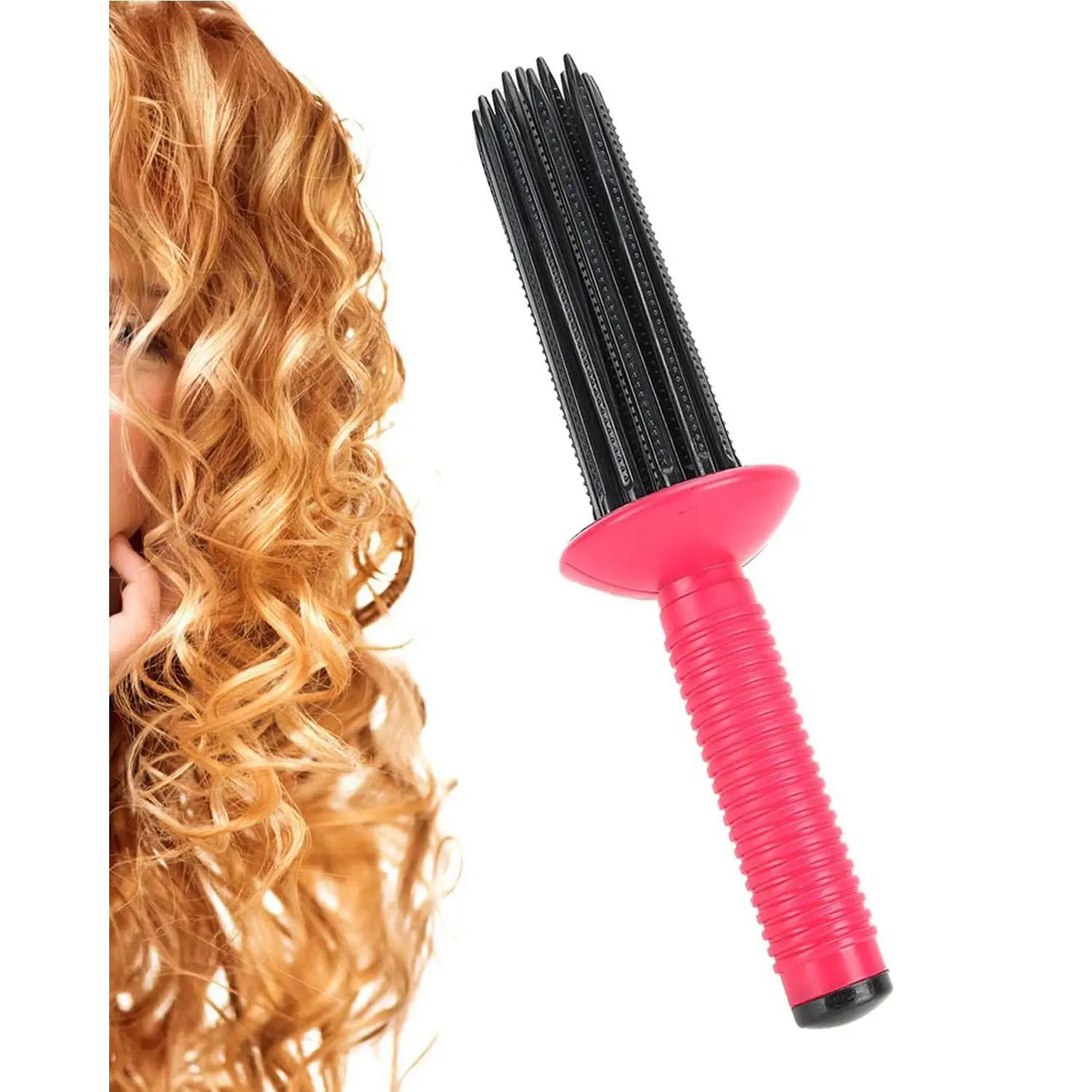 Professional Round Hair Fluffy Styling Comb - Anti-Slip Circular Haircare Tool, Portable 1-Piece Styling Tool for Home Travel Use