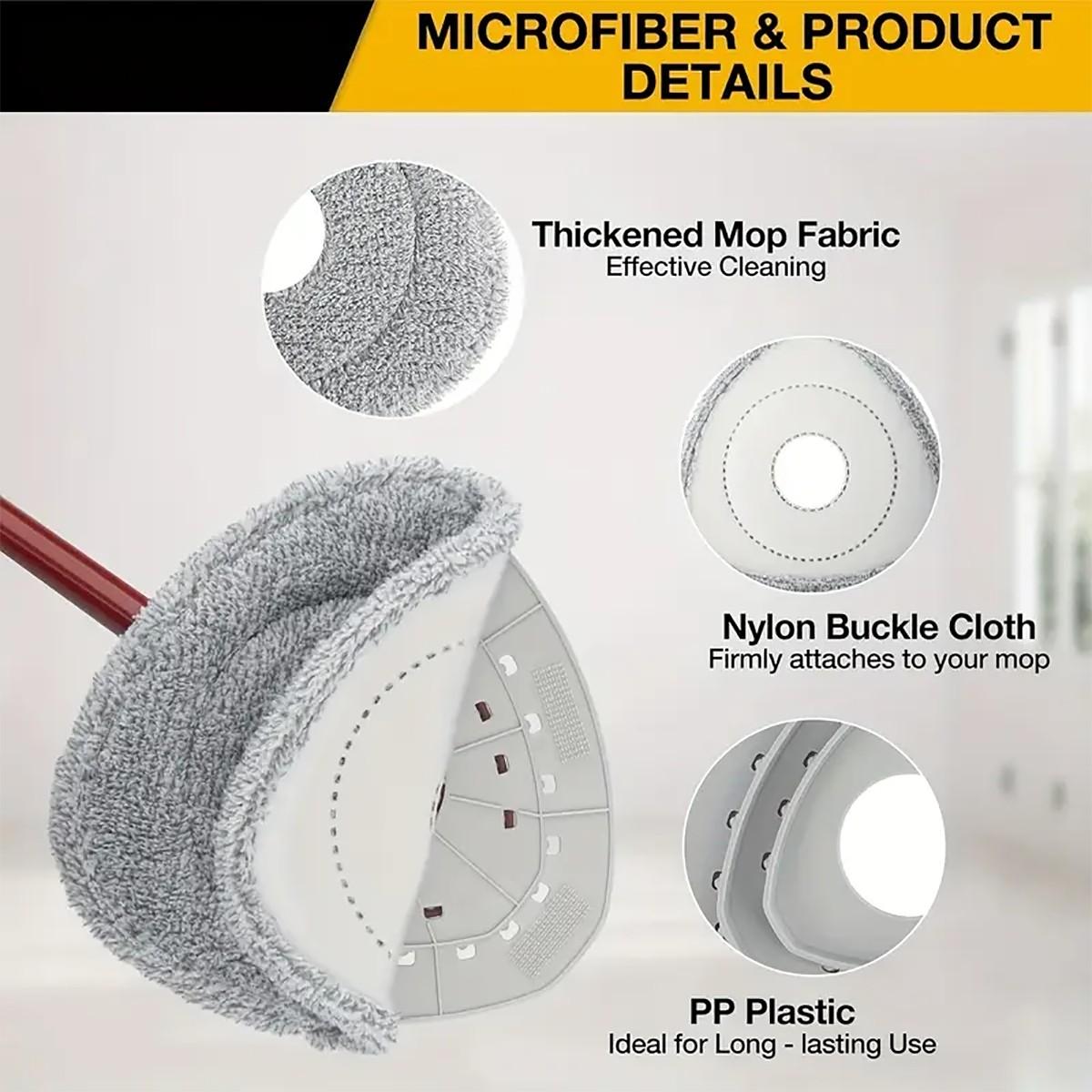 4/5pcs Rotating Mop Replacement Pads + 1 Plastic Triangle Pad, Fits O-Cedar Easywring 1 Tank & Rinseclean 2 Tank System, Spin Mop Replacements