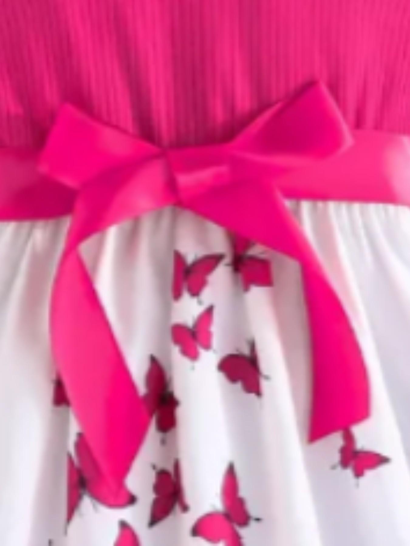 Toddler Outdoor Dress, Cute Butterfly Print, Ideal for Picnics & Trips