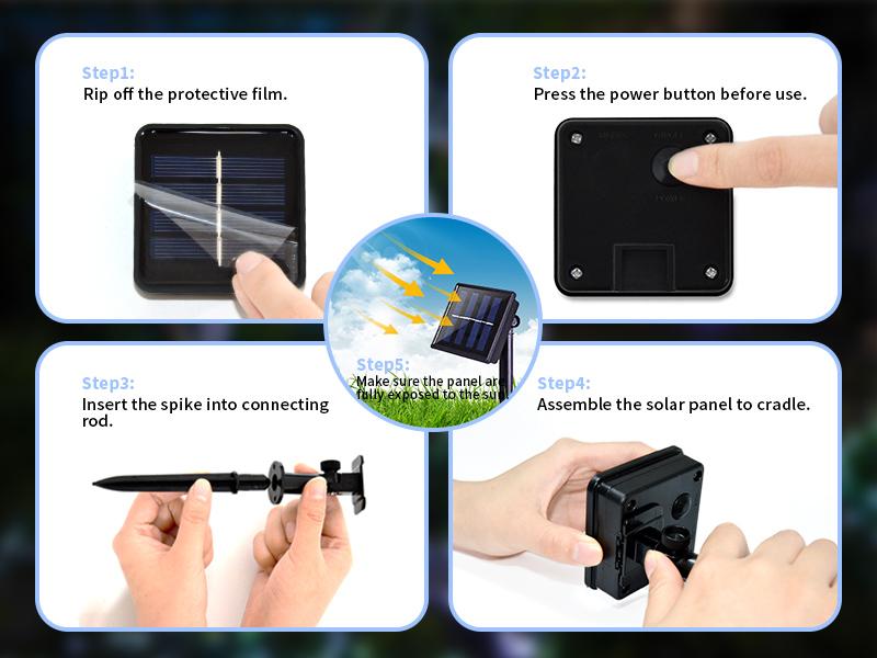 JMEXSUSS Solar Christmas Lights Outdoor Waterproof, Solar Meteor Shower Rain Lights, 8 Tube 144 LEDs Solar Icicle Tree Lights for Yard Patio Xmas