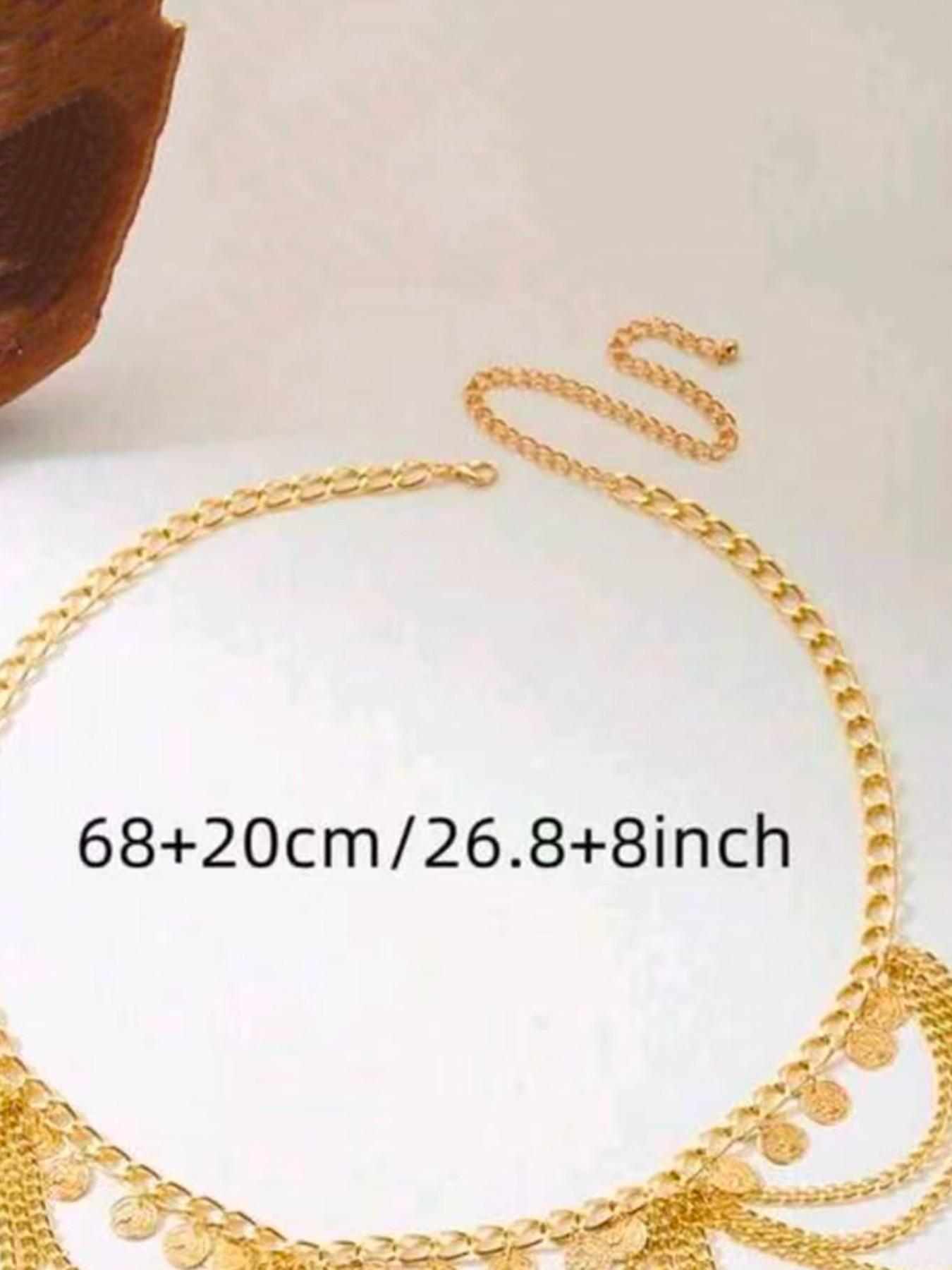 Bohemian Style Waist Chain, 6 Coin Design Belt Accessory, Perfect for Hanfu & Belly Dance, Ideal for Festive Parties