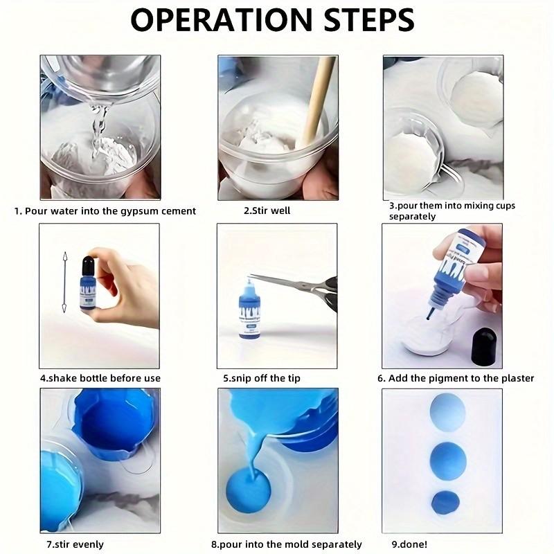 Water-soluble dye, 10ml*10 color set, used for gypsum dyeing, jewelry casting process supplies