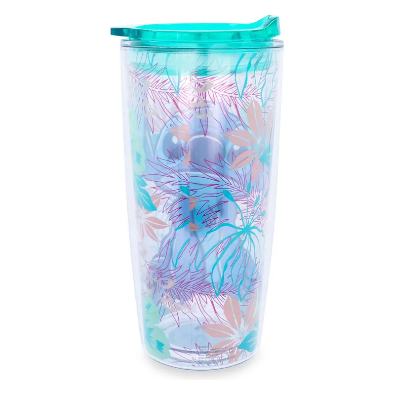 Disney Lilo & Stitch Character Portable Beverage Travel Tumbler with Slide-Close Lid, 20 oz, by Toynk x Silver Buffalo