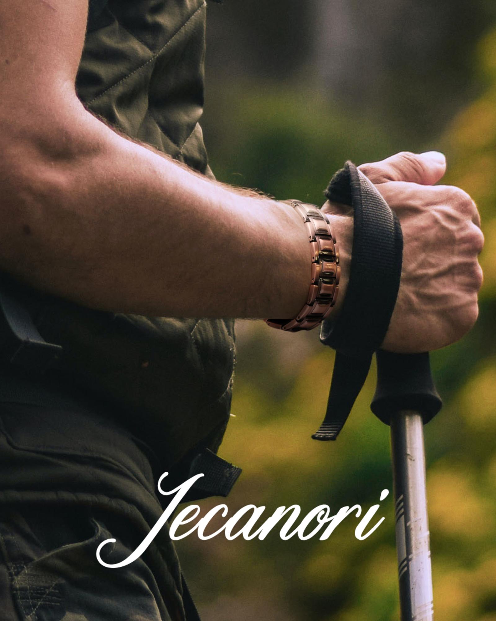 Jecanori Copper Bracelet for Men,Unique Folding Clasp Wristband Brazaletes with Adjustment Tool and Jewelry Gift Box Elegant Minimalist Bangle Adjustable Cuff